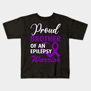 Epilepsy Awareness Proud Brother of an Epilepsy Warrior Kids T-Shirt